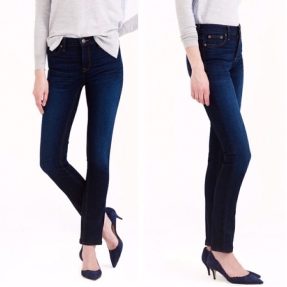 J. Crew Reid Cone Denim Medium Dark Wash Jeans 27